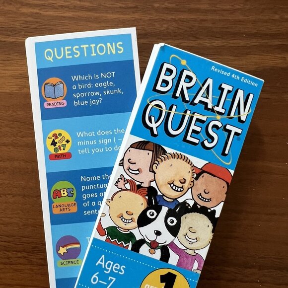 Brain Quest Learn Multi-Subject Grade 1 Ages 6-7 Lot of 2 Quiz Deck 4th Ed 2012 - Picture 2 of 9